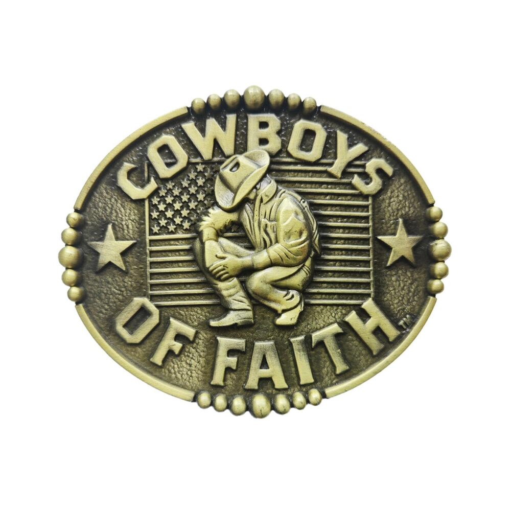 9070 Cowboy Belt Buckles Rodeo Cowboy Cowgirl, Cowboys of Faith Novelty